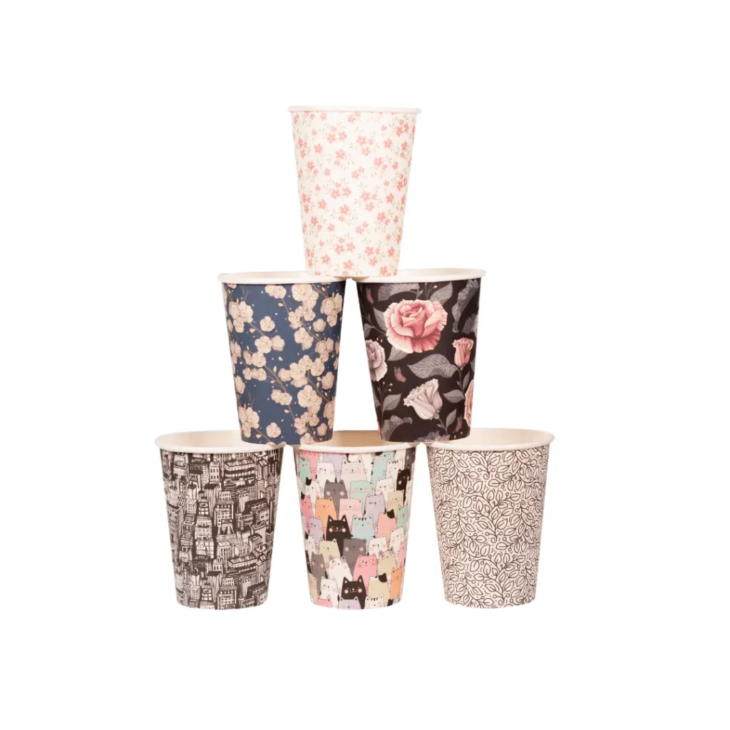 16oz Single Wall Printed Hot Cups