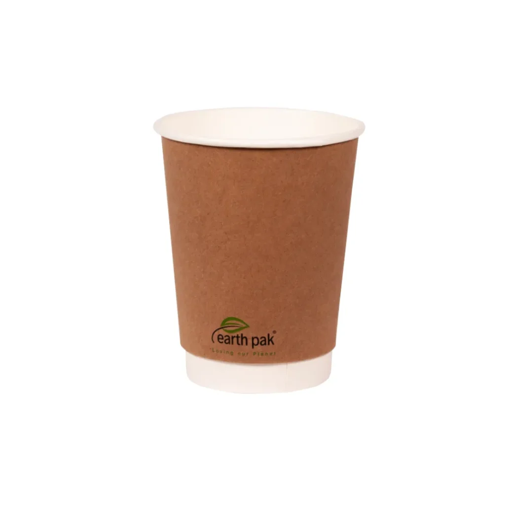 12oz Double Wall Kraft Hot Cups