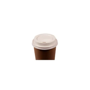Hot Cup Pulp Lid - White