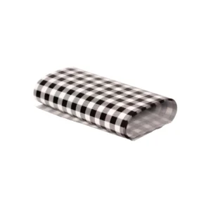 Greaseproof Gingham Black Wraps - Full Cut